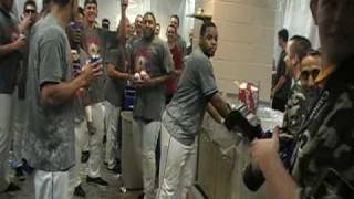 Akron Aeros 2009 Eastern League Champs (Clubhouse Celebration Pt 1)