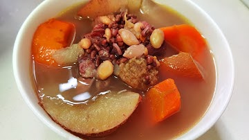 How to cook Old cucumber soup with azuki beans and lentil|Chinese soup recipe|Mhel Alperez