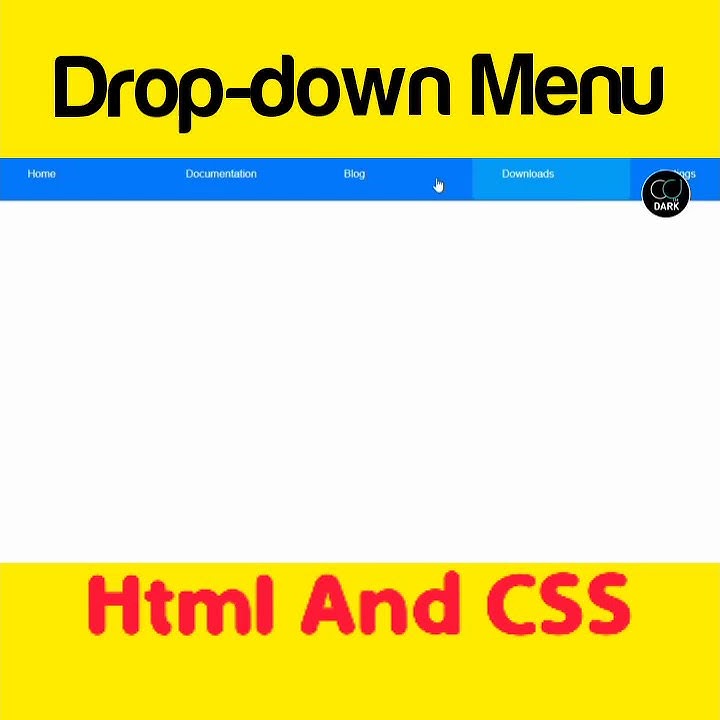 How to create Drop Down Menu Using CSS #How to create Drop-down Menu ...