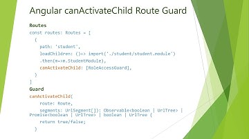 Angular canActivateChild Route Guard