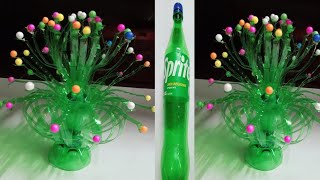 how to make plastic bottle flower vase with thermocol ball#plastic bottle flowers vase #