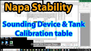 Set up Sounding Device and Export Tank Calibration In Napa Stability Software