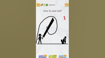 Draw 2 save || Level 47 - #shorts #draw2save #drawing #gameplay #androidgames #iosgames