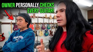 The AIO Guitars SHOP TOUR! (with the owner, seeing the luthiers work)