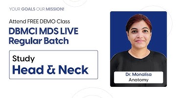 Dr. Monalisa | Anatomy | Free Demo Class | DBMCI MDS