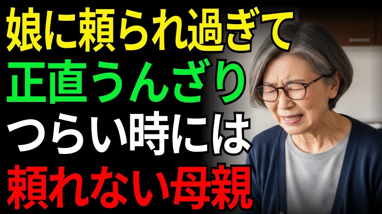 娘に頼られ過ぎて正直うんざりつらい時には頼れない母親 | 老後 | シニア | 親子関係 | 老後の物語 | 家族問題  | オーディオドラマ | ラジオドラマ | 人生の物語 | 家族の物語