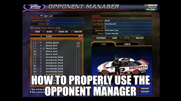 NR2003 Tutorial | How to Properly Use the Opponent Manager.