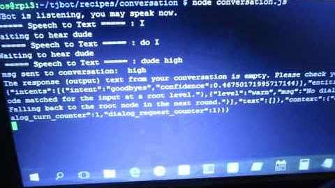 Simple conversation with IBM Watson via Raspberry Pi3