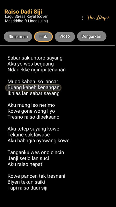 lirik raiso dadi siji #liriklagu #aesthetic #viral #raisodadisiji