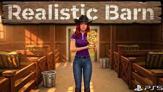 Pro Sims 4 Barn Tutorial: Realistic Horse Ranch Build 🐎🐄 (No CC/Mods) (PS5)