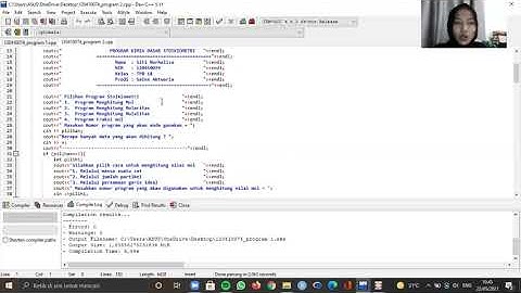 UAS PKS II |Membuat Program c++ Menggunakan Konsep Percabangan, Perulangan dan Array