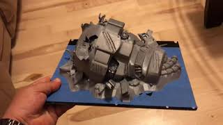 3D printed sentinel head base for wolverine model