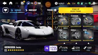 nfs no limits koenigsegg jesko tunning unlocked 🤤😁