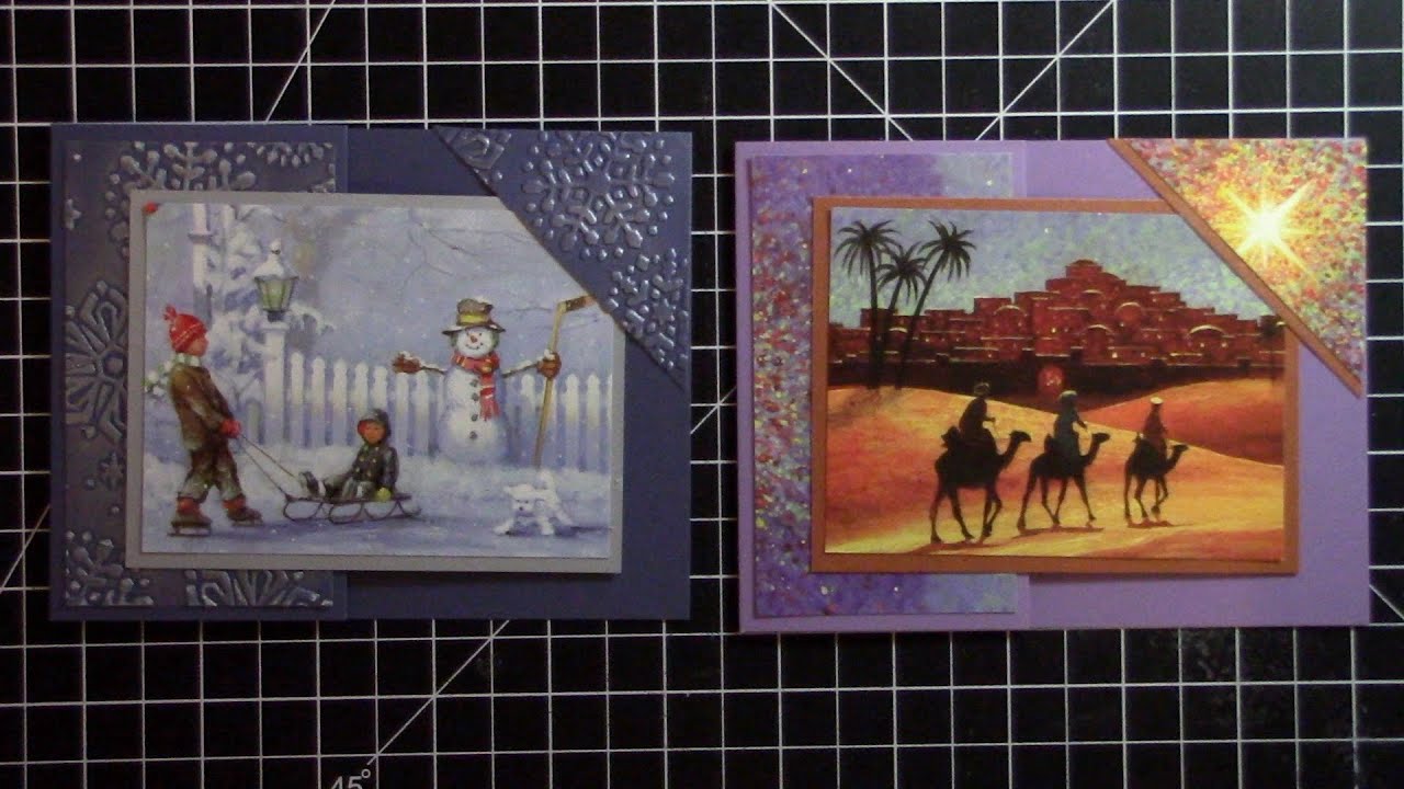Recycled Christmas Cards #73, Corner Tuck Fold, and Throw Back Thursday!
