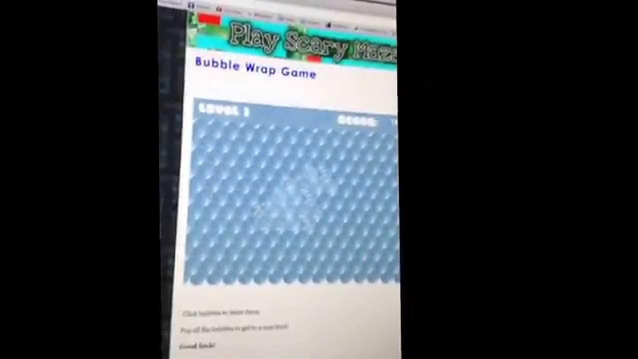 Scary bubble wrap game YouTube