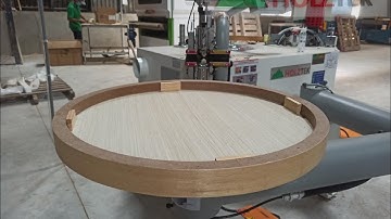 Máy dán cạnh cong tự động dán thẳng dán tròn 2 bàn Holztek