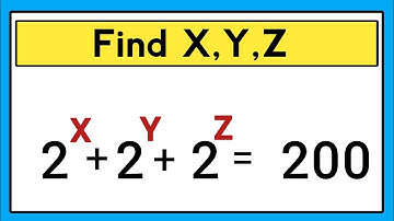 Nice Exponential Math Simplification | Find The Value Of X,Y,Z