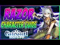Genshin Impact RAZOR CHARACTER GUIDE AND BUILD | TIPS about Abilities, Artifacts and Weapons