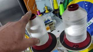 Instruções máquina Costura Braço Juki LS341N transporte triplo materiais pesados couro/vinil/vaqueta