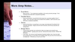 Amplifier input sensitivity