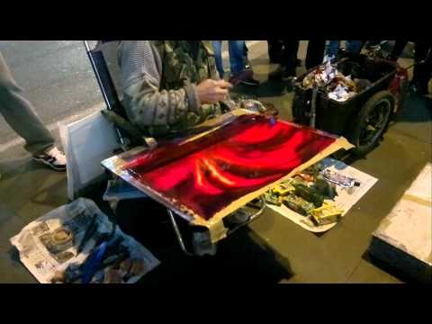 Street artist in