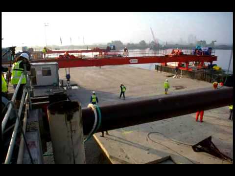 The Limerick Tunnel being floated out into the Shannon Basin