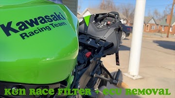 2022 Kawasaki ZX6R air filter and ECU removal