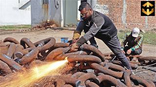 How Rusted Ships Chains Convert into Axle Shaft for Vehicles | Factory mass Production