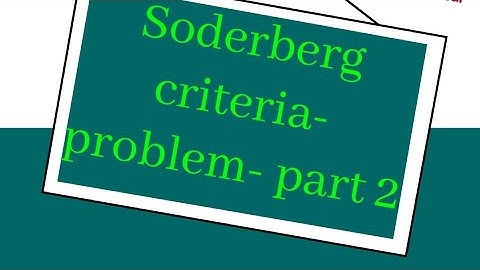 soderberg criteria problem