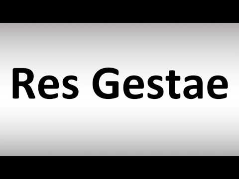 Vídeo: O que você quer dizer com res gestae?