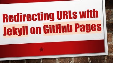 Redirecting URLs with Jekyll on GitHub Pages