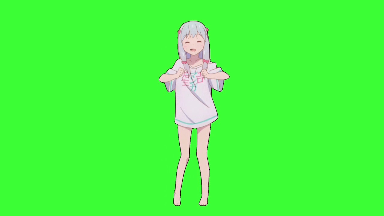 GREEN SCREEN EFFECTS Anime Girl Dancing YouTube