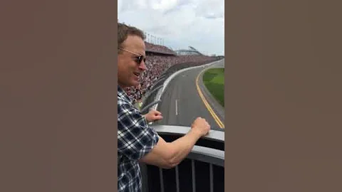Gary watching the DAYTONA 500 from the starter stand