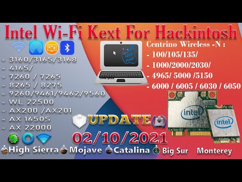 intel wifi kext hackintosh High Sierra,Mojave,Catalina, 3160,3165,3168,7260,7265,8265,9462,9260,9560