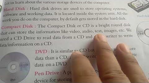 Computer Class 3 Chapter 2 Storage Devices