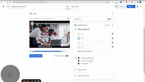 Formative - Adding a Video Question
