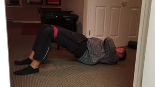 Glute Bridge with versa loop for abductors