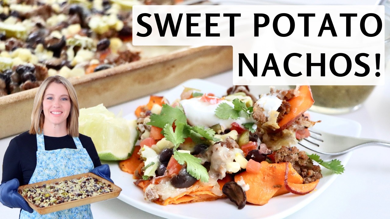Начос из сладкого картофеля с говяжьим фаршем | Простые и полезные начос, приготовленные с нуля