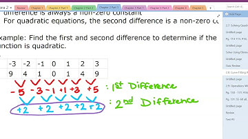 Algebra 2 - 2.8 Curve Fitting With Quadratic Models