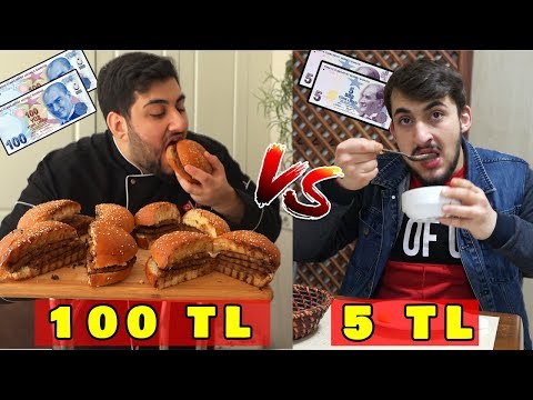 5 TL AKŞAM YEMEĞİ VS 100 TL HAZIR YEMEK! (HAMBURGER KOMASI)