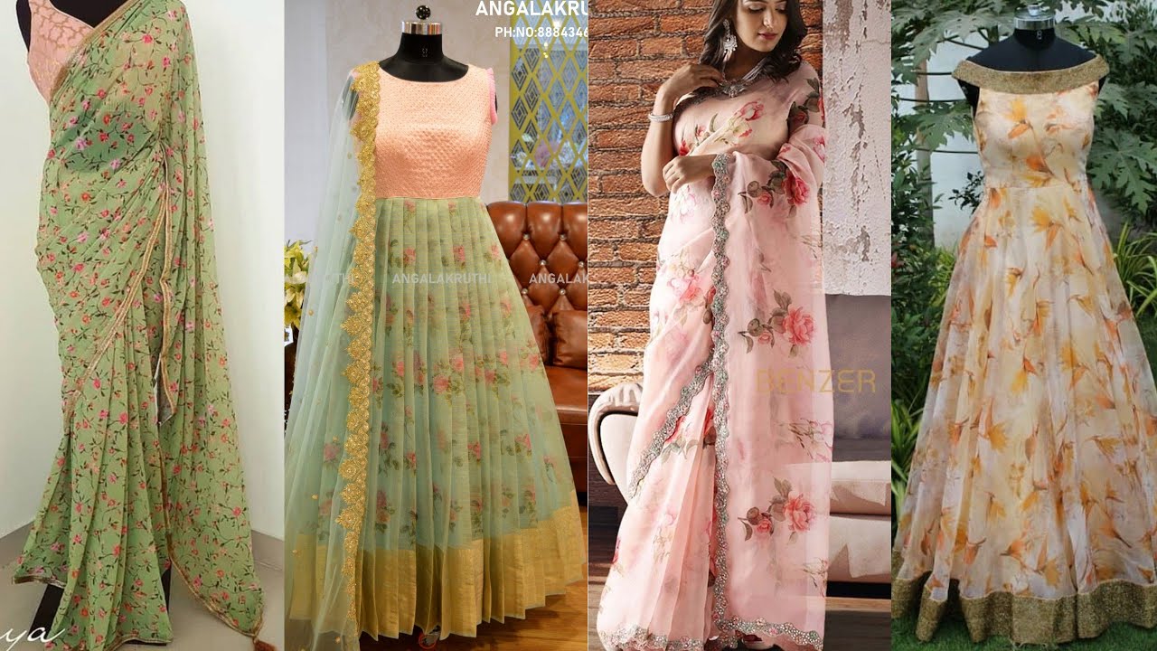 Reuse old chiffon saree into dress ...