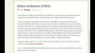 Silná osobnost - Povídka, Karel Michal, hrají: Jiří Lábus, Josef Kemr, Jan Přeučil a další