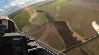 Early spring Duo Discus glider flight from Cranwell Gliding Club.