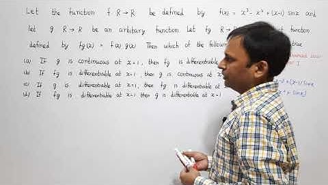 JEE Advanced 2020 Paper I Solution of the problem on Continuity and Differentiability (Hindi)