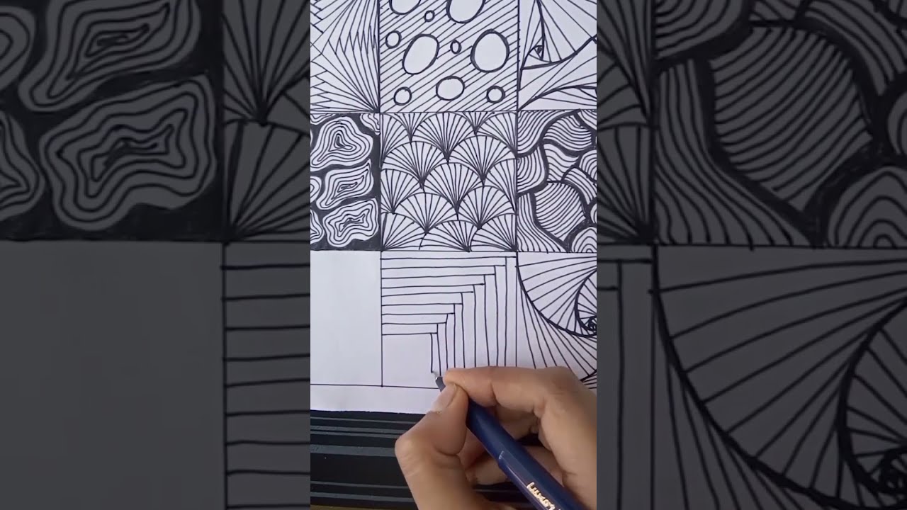 Easiest Zentangle Pattern Part 8 Art Shorts