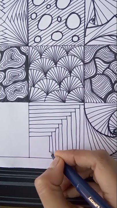Easiest Zentangle pattern Part - 8 #zentangle #art #shorts