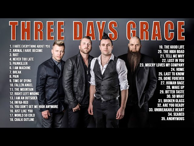 ThreeDaysGrace Greatest Hits Full Album ~ Best Songs Of ThreeDaysGrace ~ Rock Songs Playlist class=
