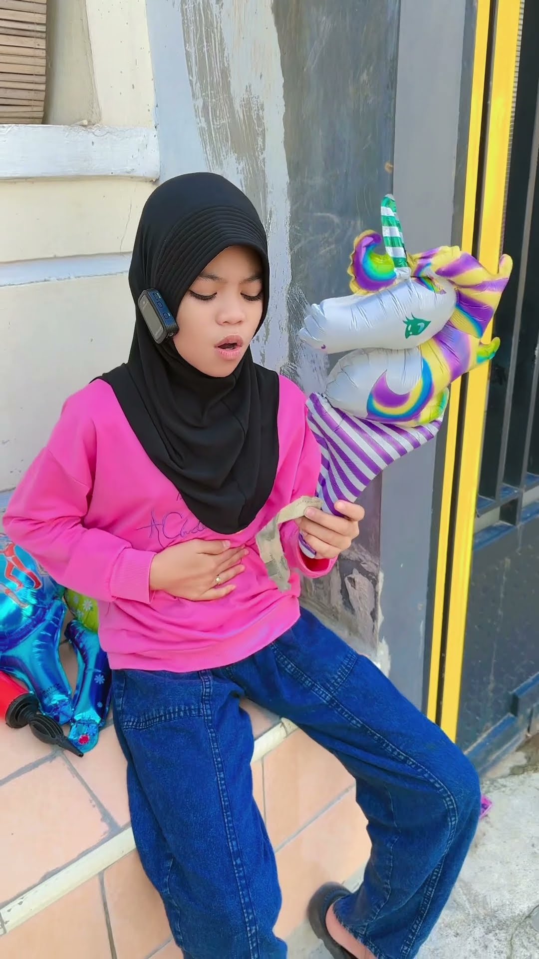 BALON DAGANGAN AINUN ADA YANG HANCURIN #shorts