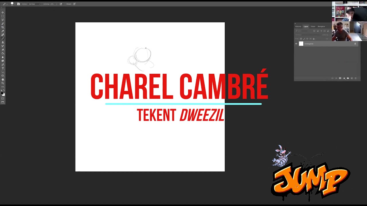 Hoe tekent Charel Cambré het stripfiguur Dweezil?