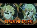 Spoilers travelers short mirror cutscene  aether  lumine versions